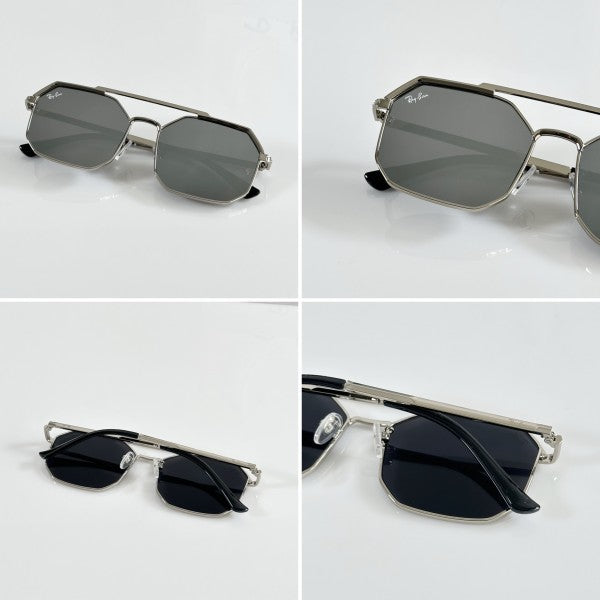 Raybann Primium Silver and Mercury Sunglasses