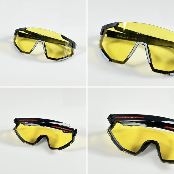 Pradaa unisex Black and Yellow Sunglasses