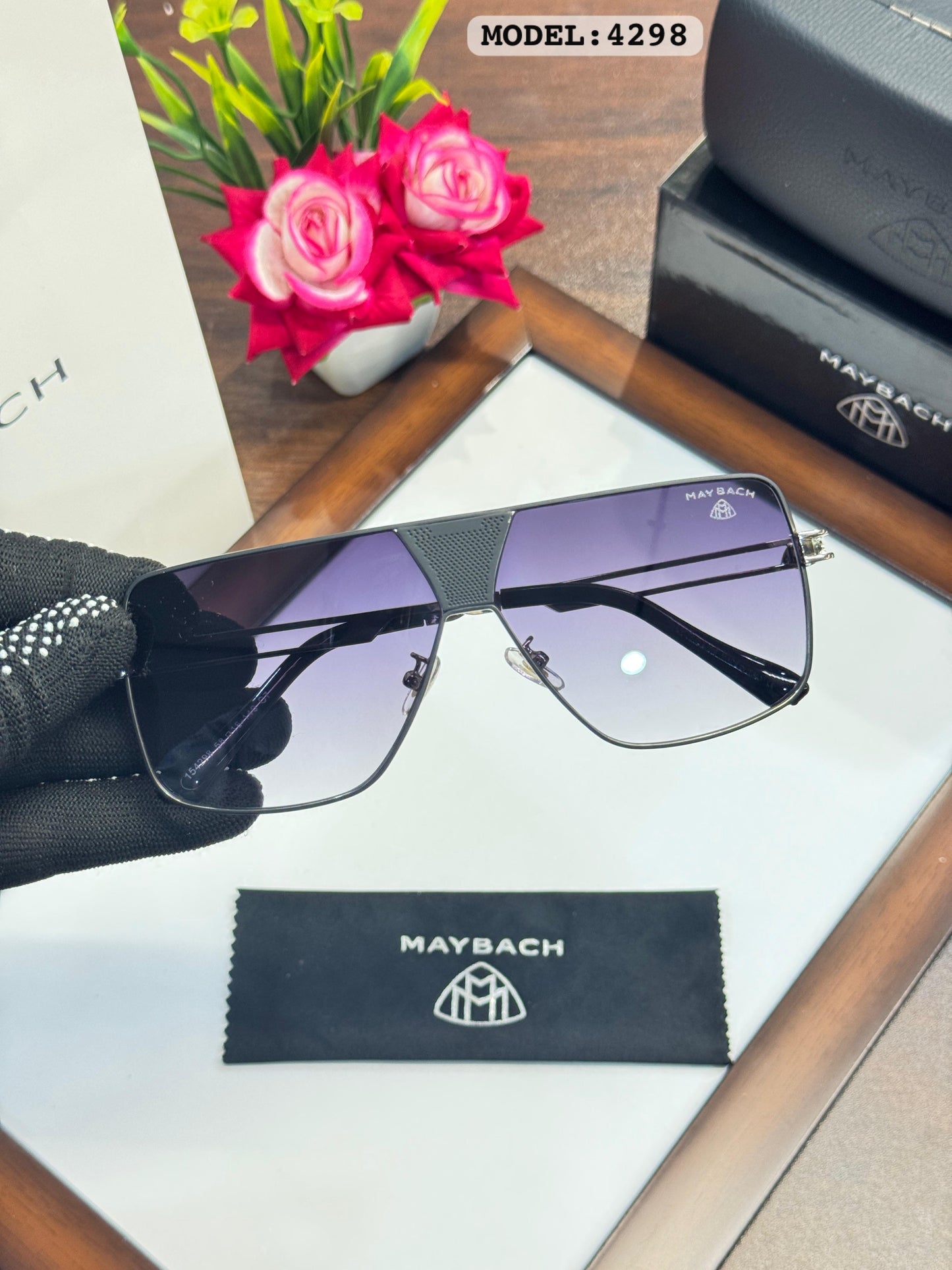 MAYBACHH PRIMIUM SILVER BLACK SUNGLASSES