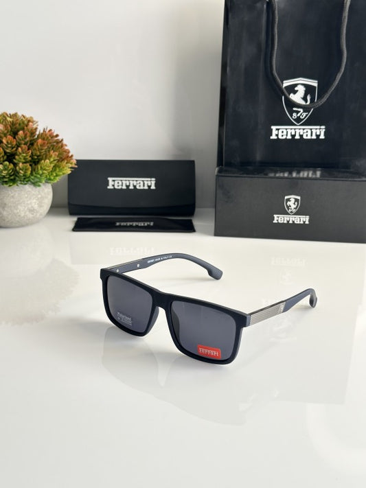 Ferrari Full Black Metal Primium Sunglasses