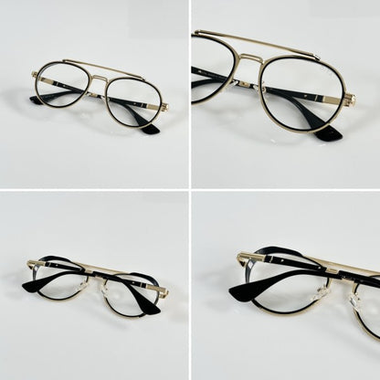 Diita Classic Mercury Gold Clear Sunglasses