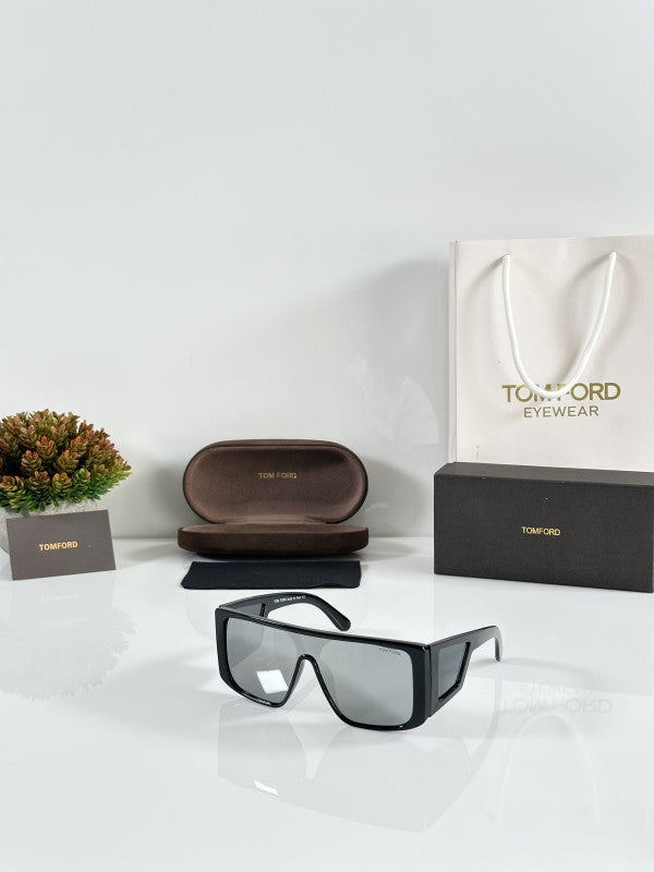 Tomforrd Unisex Black Silver Mercury Sunglasses
