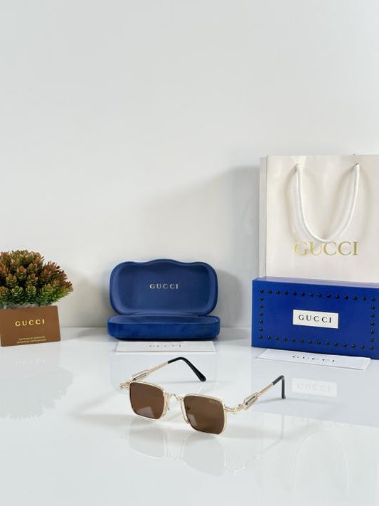 Guccii Classic Gold Brown Sunglasses