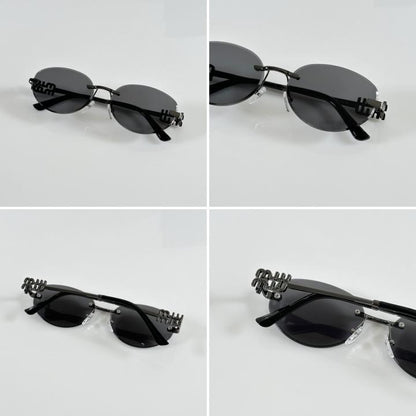 Miiu Miiu Latest Gun Black Round Cut Sunglasses