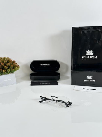 Miiu Miiu Latest Gun Black Round Cut Night Colour Changing Sunglasses