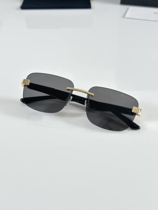 Luxury Maybachh Rimless Sunglasses – Gold & Black Edition | The Artist Style | Full Set